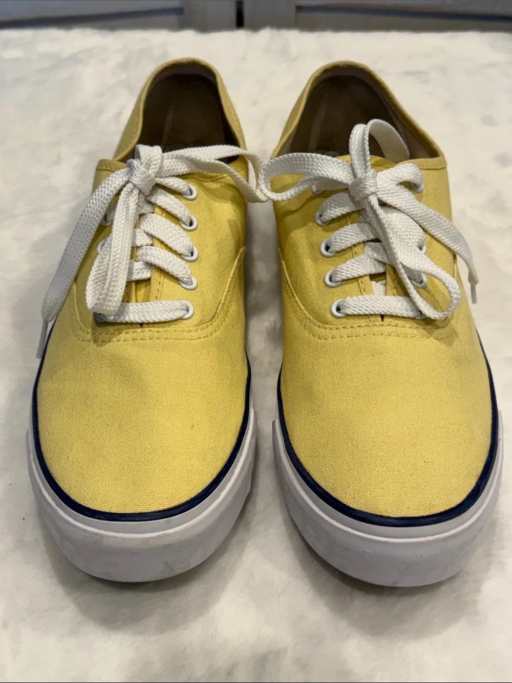 P.F. Flyers Yellow Canvas Lace-Up Casual Sneakers